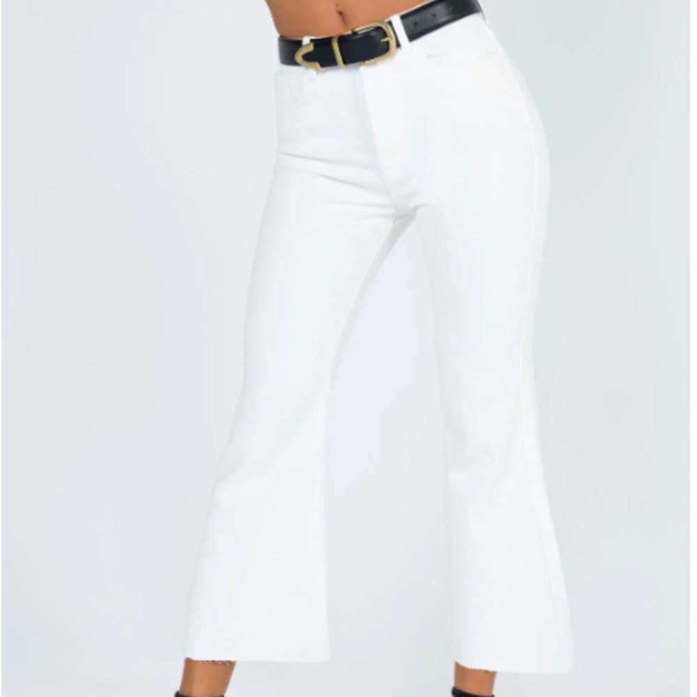 Princess polly faye cropped white jeans NWT (size 2)